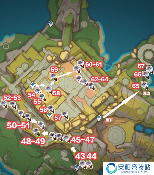 《原神》85个枯叶紫英位置一览3