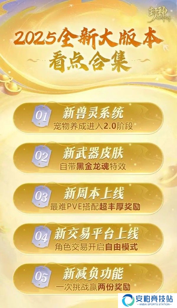 新武器皮肤、兽灵系统、交易平台…2025封神全新大版本来了！