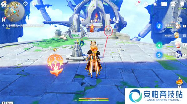 《原神》天空的另一侧收集燃烧的火石流程攻略4