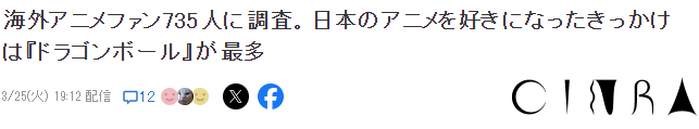最新海外粉丝调查 迷上日本动漫的最大契机是《七龙珠》