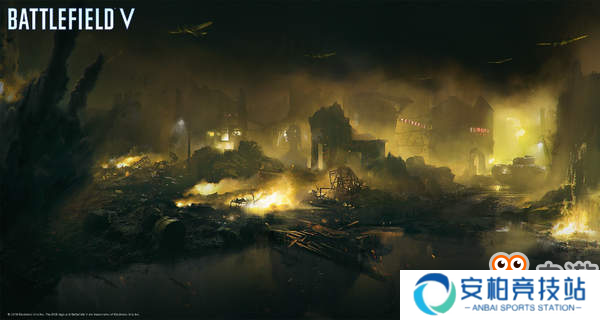 《战地5》海量原画曝光 大地满目疮痍，战场炮火连天